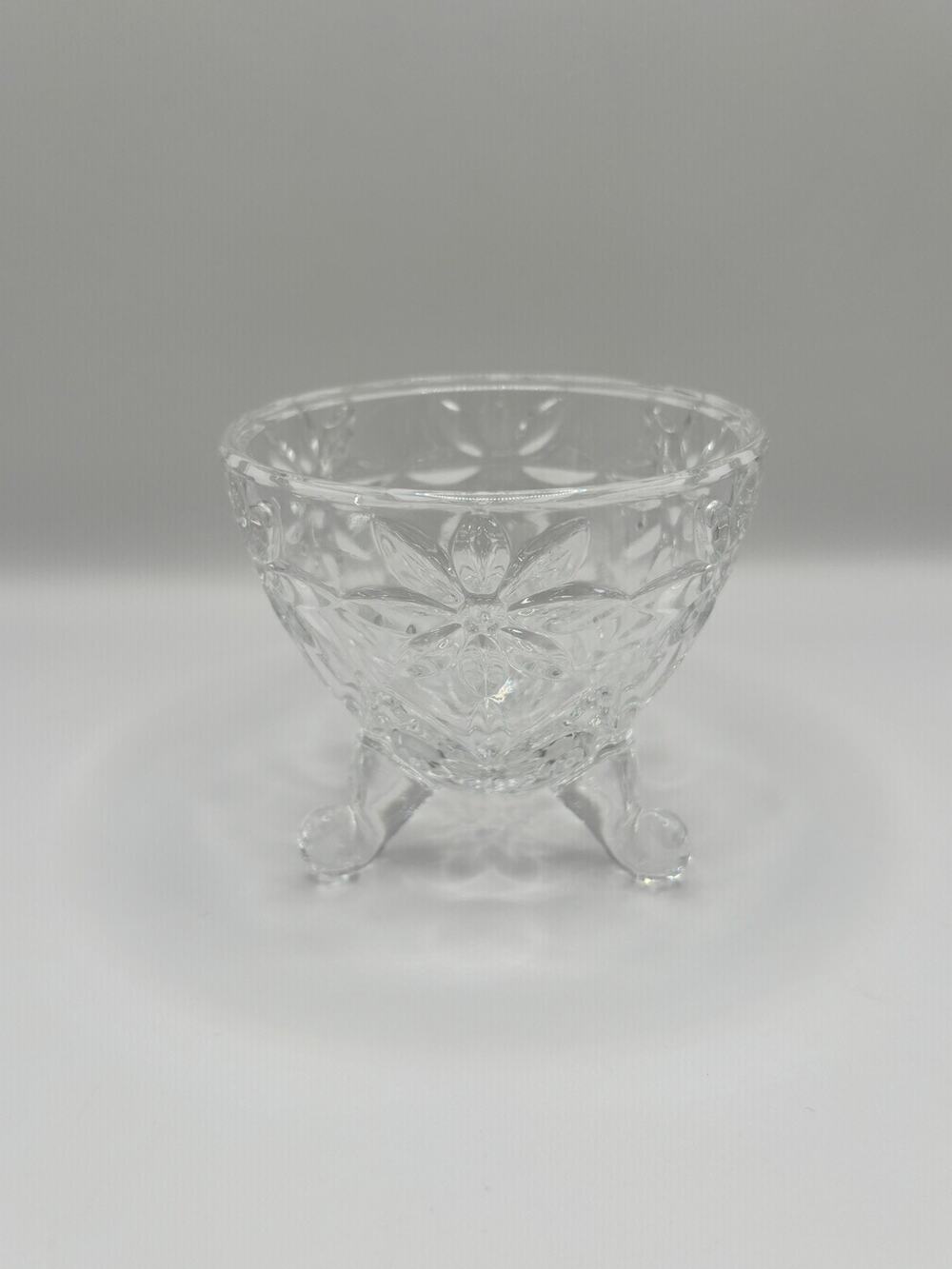 Fifth Avenue Crystal Alexandra Egg BOTTOM ONLY Floral Cut Glass Footed Dish